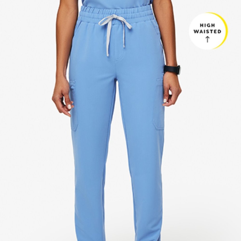 BRAND NEW FIGS ZAMORA HIGH WAISTED CEIL BLUE